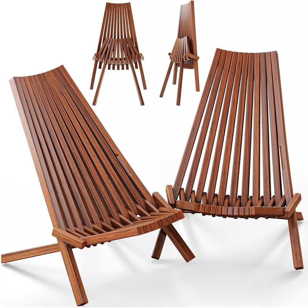 Outdoor Furniture Diy - Conjunto de 2 Cadeiras Dobráveis de