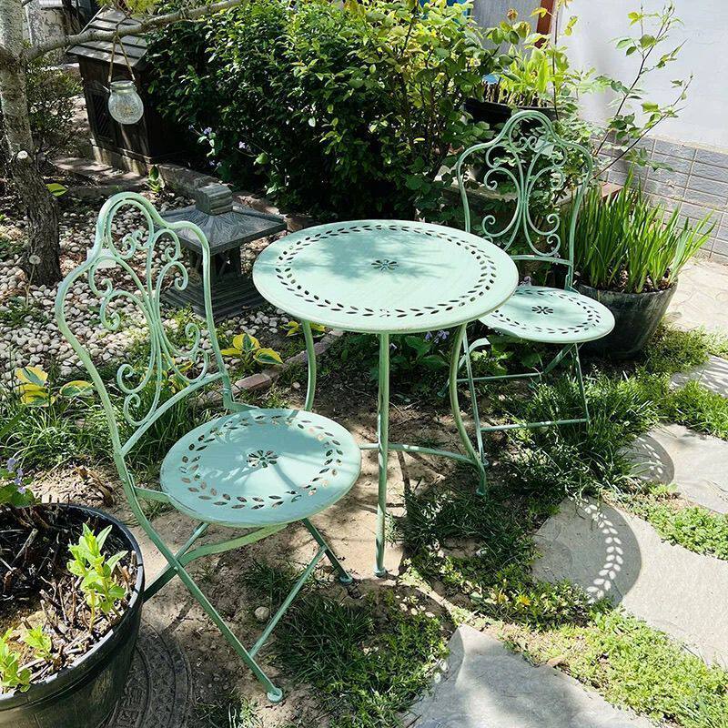 Outdoor Furniture Metal Chairs - Mesa e Cadeiras de Ferro Estilo
