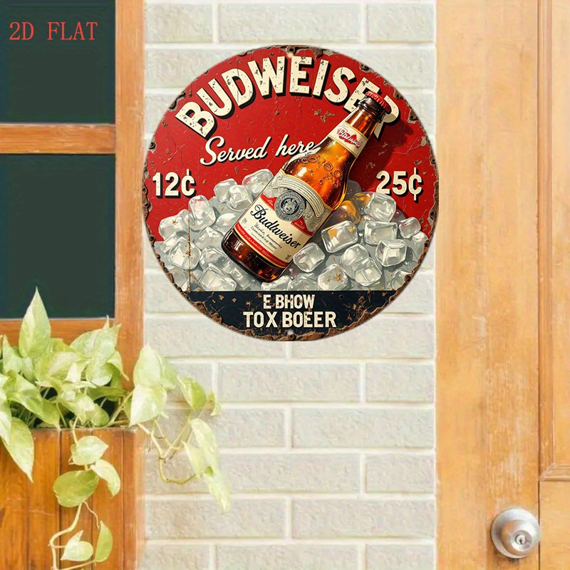 1pc logotipo de cerveja vintag - Outdoor Furniture Metal avaliação e preço