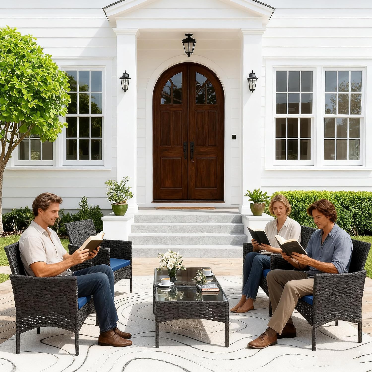 Conjunto de Móveis para Pátio  - Outdoor Furniture Metal Chairs avaliação e preço