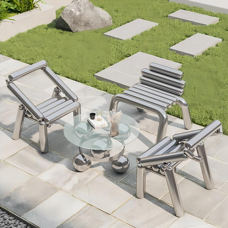 Cadeira de aço inoxidável, lux - Outdoor Furniture Metal Chairs avaliação e preço