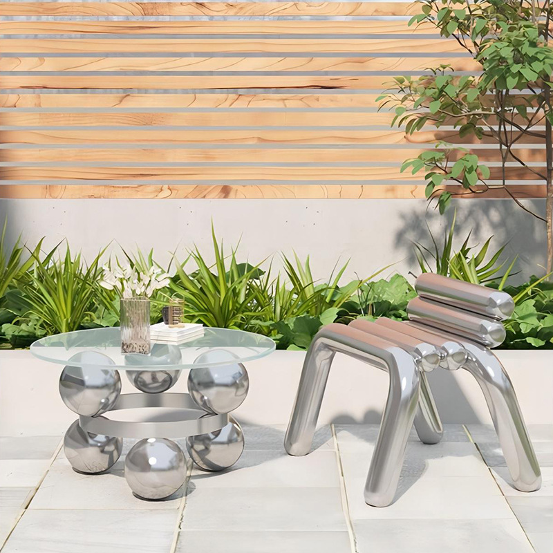 Cadeira de aço inoxidável, lux - Outdoor Furniture Metal Chairs avaliação e preço