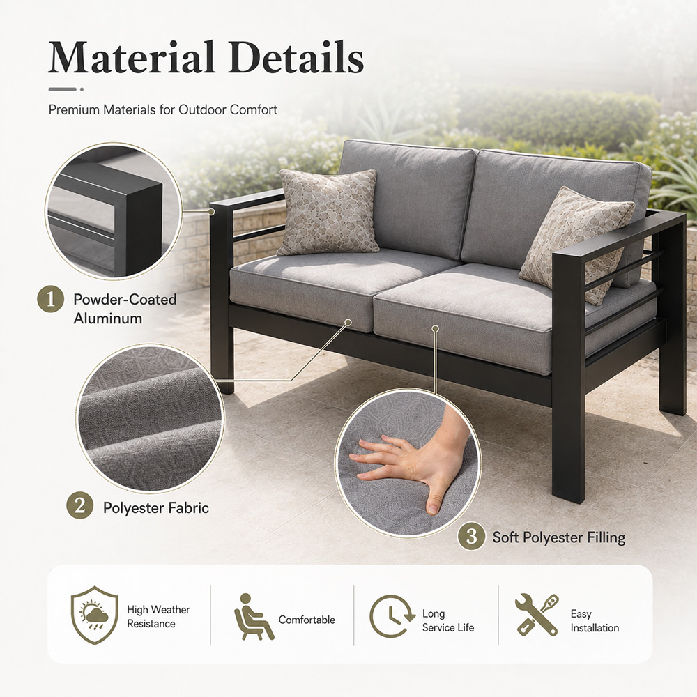 Conjunto de Sofá de Alumínio M - Outdoor Furniture Luxury avaliação e preço
